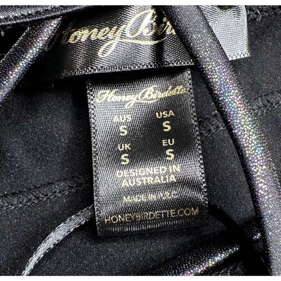 Honey Birdette OLYMPIA🖤 Black Oil Slick Shimmer 2 Piece Set 32DDD & S Brief - Picture 8 of 8